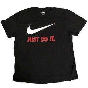 The Nike Tee Black and Red T-shirt  Men’s Size Extra Large JUST DO IT